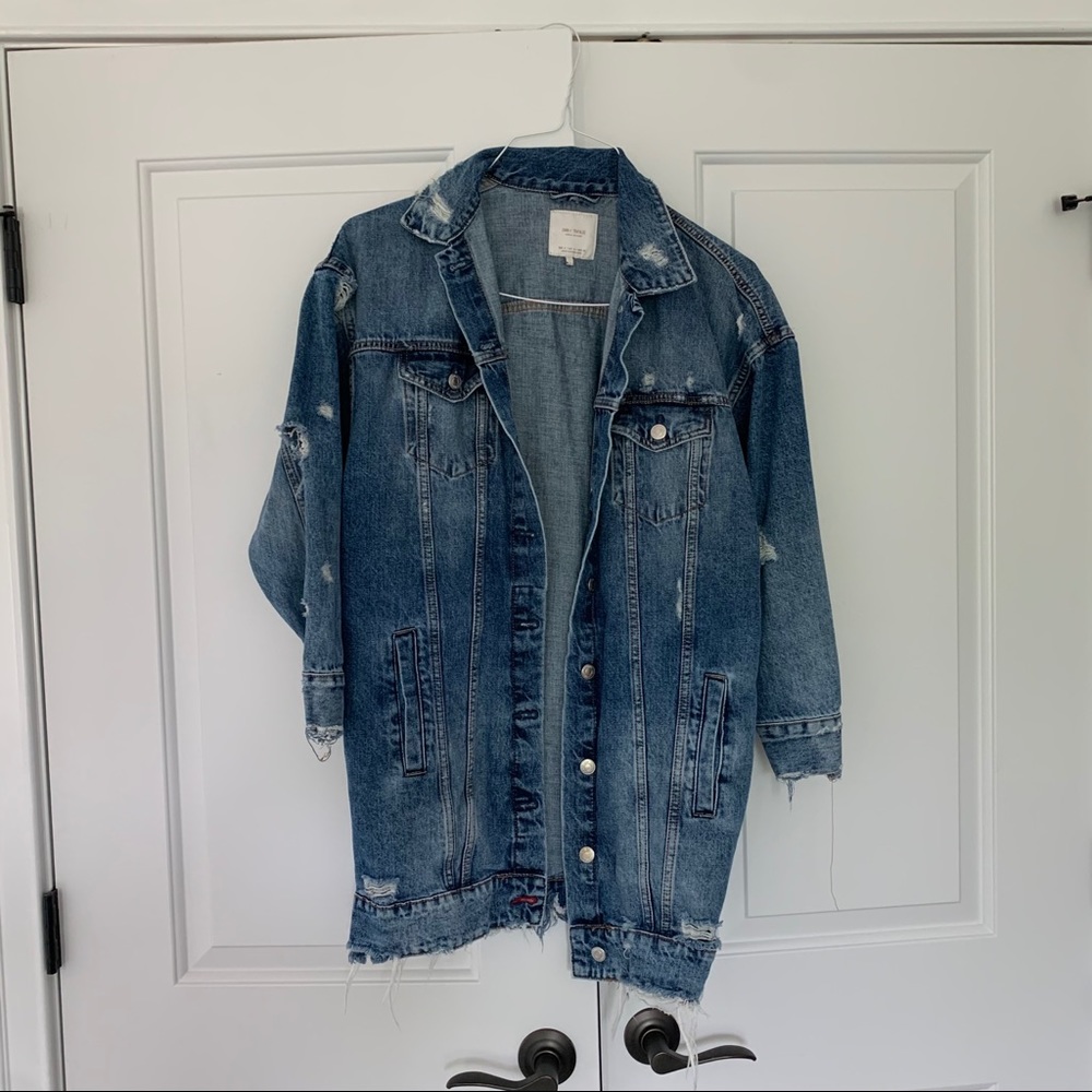 Zara Distressed Jean Jacket